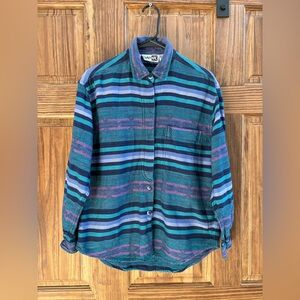 Krazy Kat Vintage Striped Button-Down Shirt